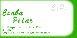 csaba pilar business card